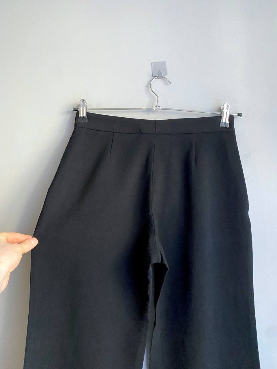 Stella McCartney Stella McCartney Women's Black Wool Wid-Leg Solid Pants, 44 Size 30" / US 8 / IT 44 - 10 Thumbnail