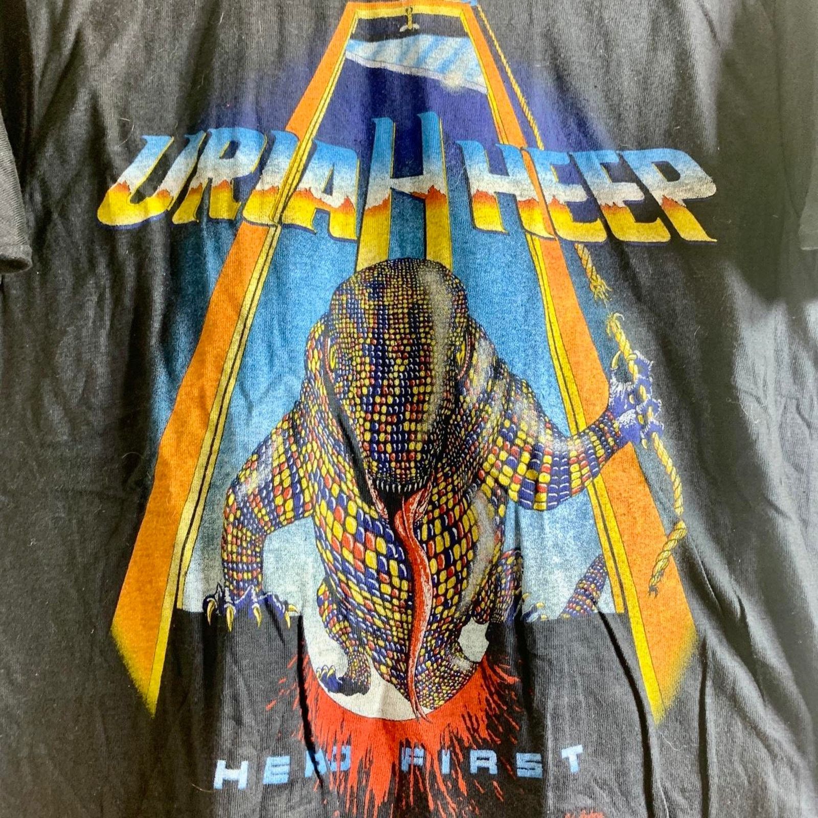Hanes 1983 URIAH HEEP Head First Tour single stitch tee shirt M Size US M / EU 48-50 / 2 - 1 Thumbnail