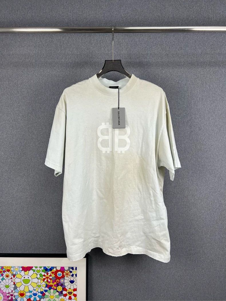 Balenciaga Balenciaga Mud dyed Bitcoin short sleeve 2503-Nextarrow Size US S / EU 44-46 / 1 - 1 Thumbnail