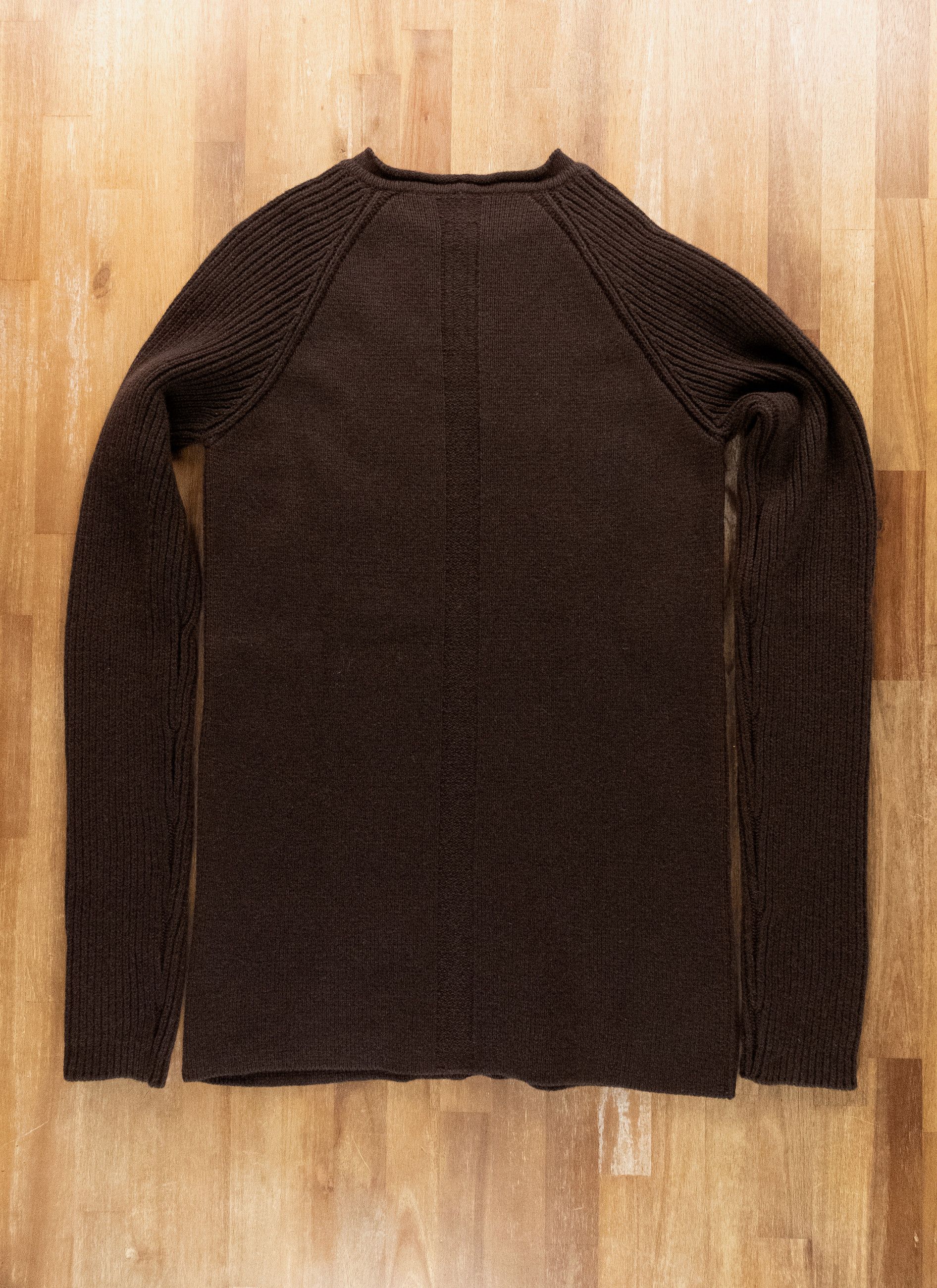 Rick Owens RICK OWENS brown slim fit crew knit cashmere sweater Medium Size US M / EU 48-50 / 2 - 10 Thumbnail