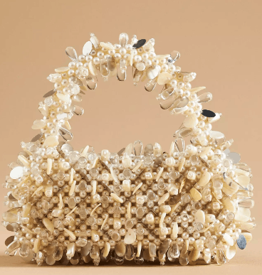 Anthropologie Pearl Fringe Handbag Size ONE SIZE - 3 Thumbnail