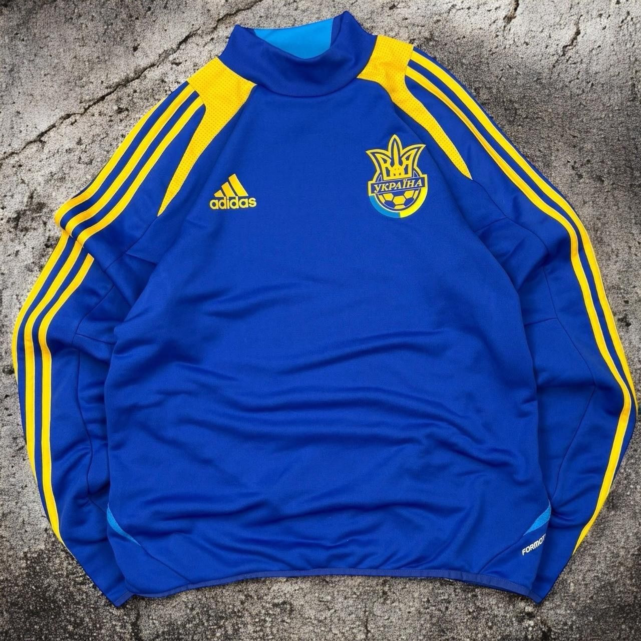 Adidas Adidas Ukraine Soccer Training Mock Neck Jersey Size M Size US M / EU 48-50 / 2 - 1 Thumbnail