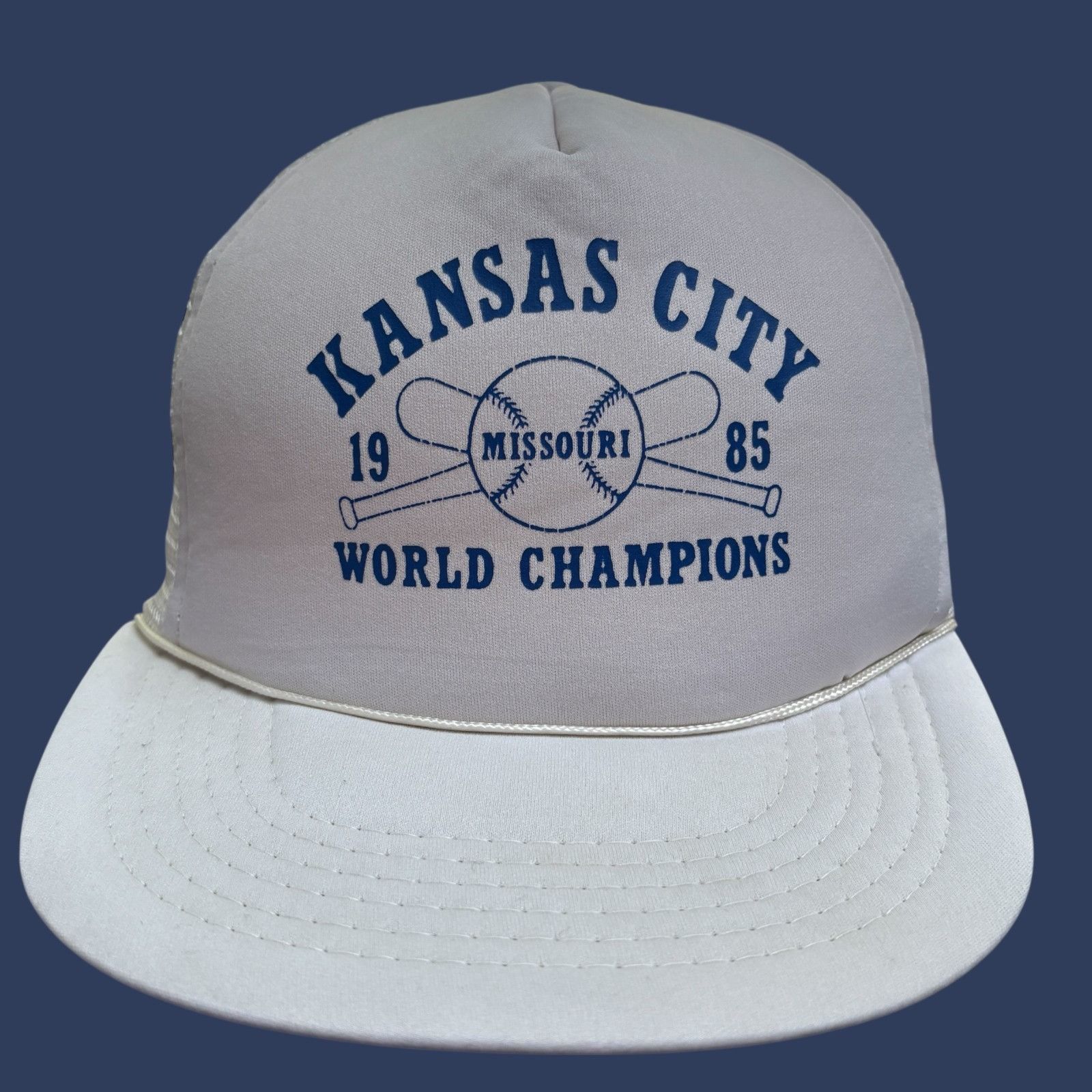 Other Vintage Kansas City Royals 1985 World Series Trucker Hat Size ONE SIZE - 2 Thumbnail