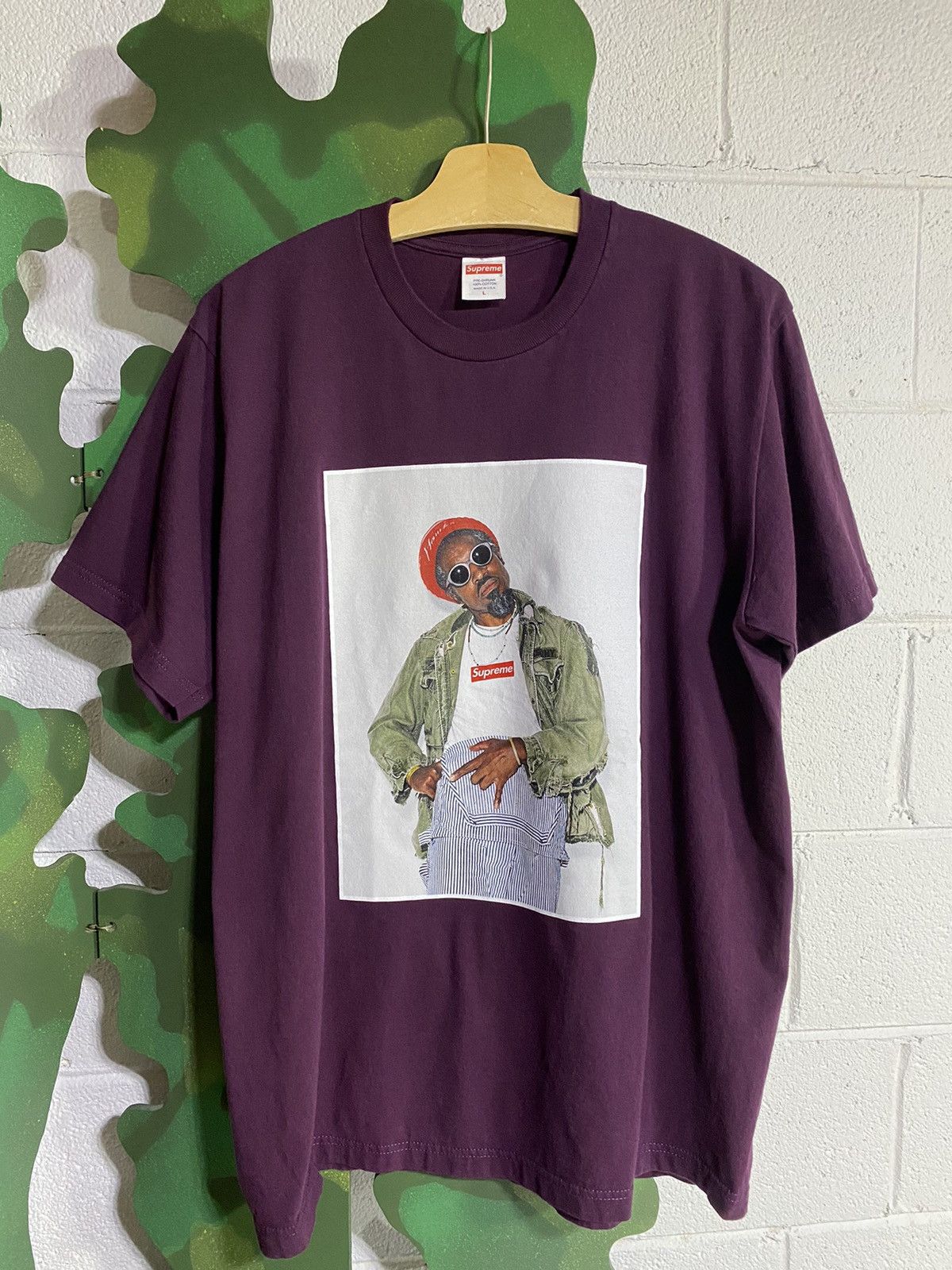 Streetwear × Supreme Supreme Andre 3000 portrait t shirt