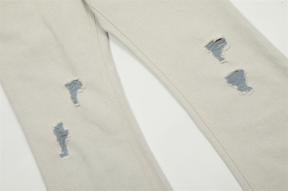 Japanese Brand × Jean Solid color men's street punk loose versatile ripped jeans Size US 32 / EU 48 - 6 Thumbnail