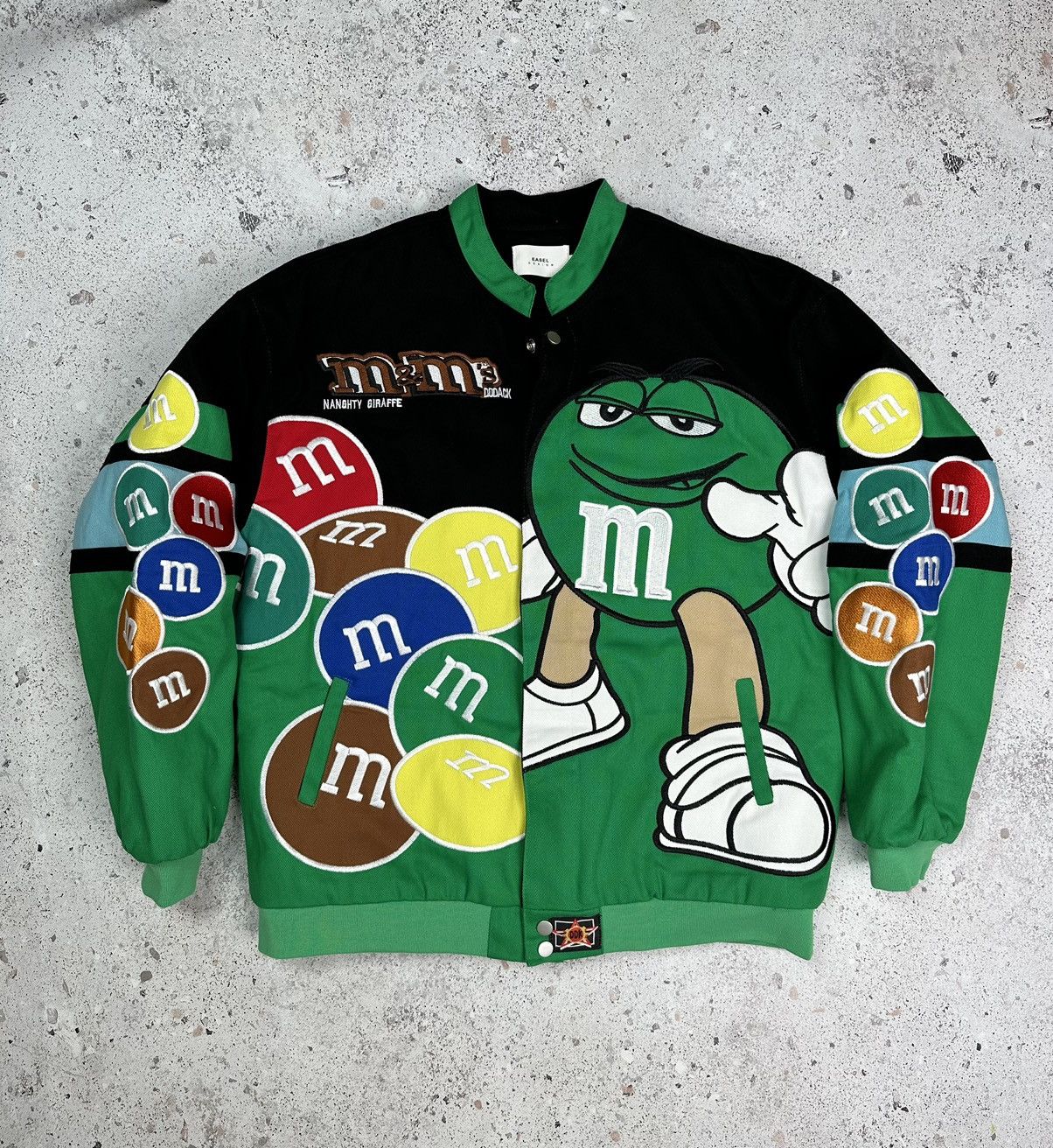 NASCAR × Vintage M&ms Nascar Formula uno F1 racing jacket moto Men XL green Size US XL / EU 56 / 4 - 1 Thumbnail