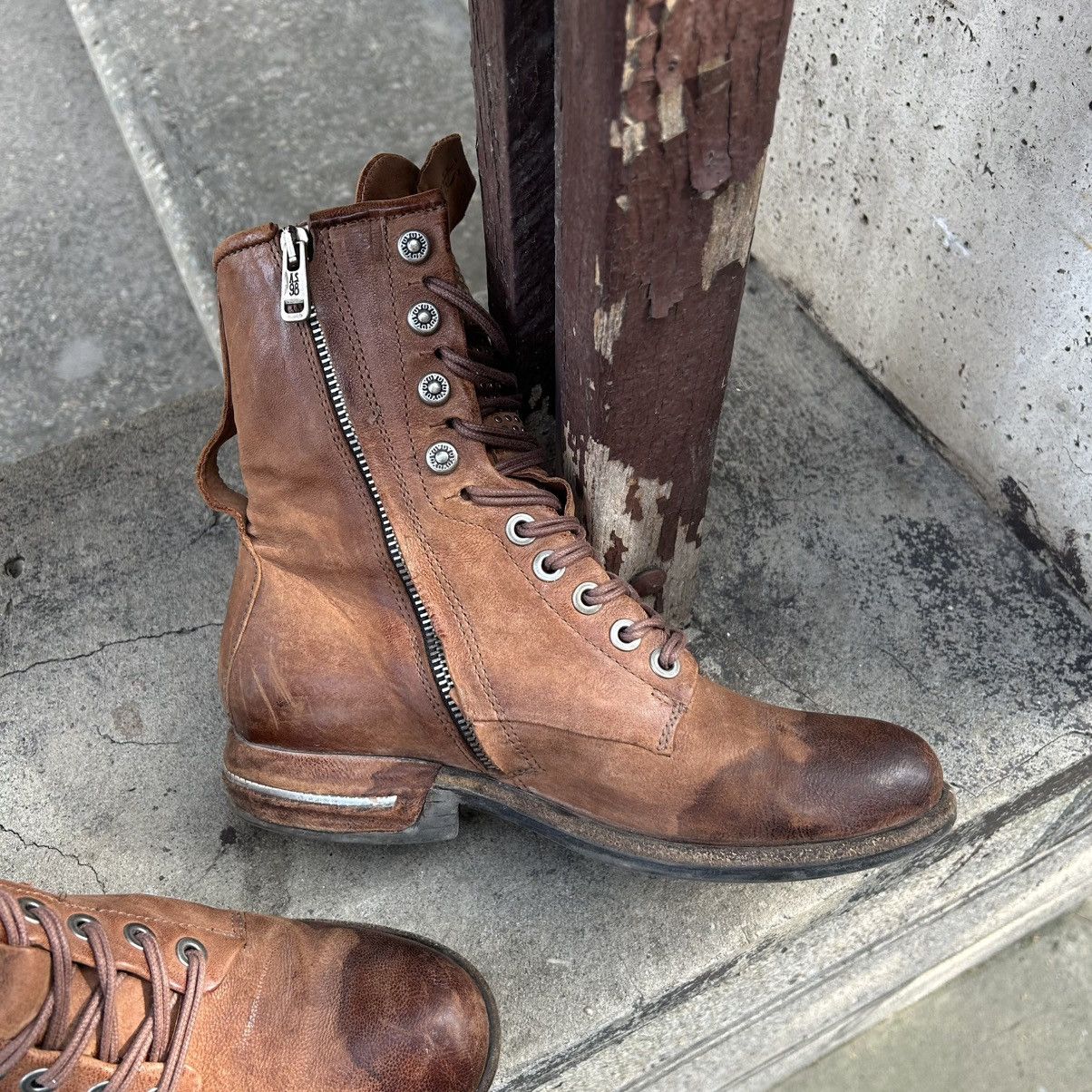 A.S.98 A.S 98 Avantgarde Leather Combat Boots Rick Owens Style 38 Size US 8 / IT 38 - 7 Thumbnail