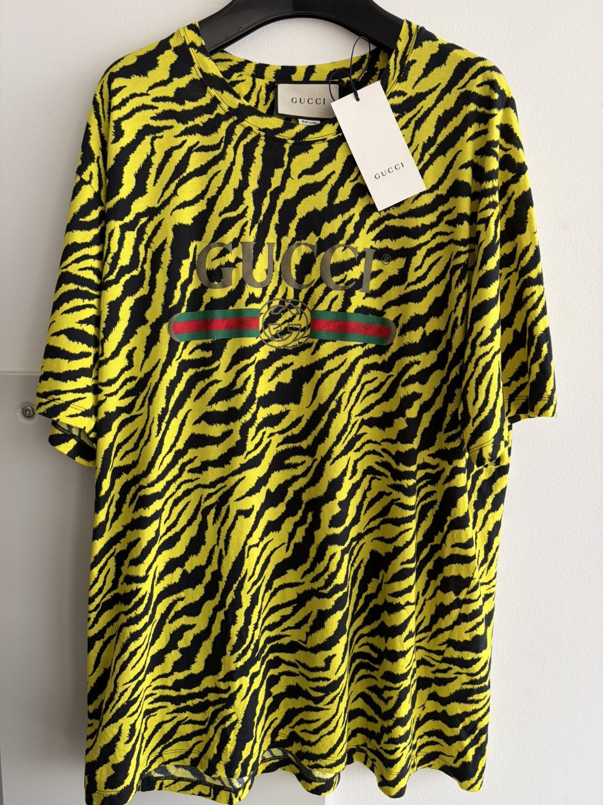Gucci Super Runway Leopard Zebra Gucci Logo Tee Tshirt Size US L / EU 52-54 / 3 - 1 Thumbnail