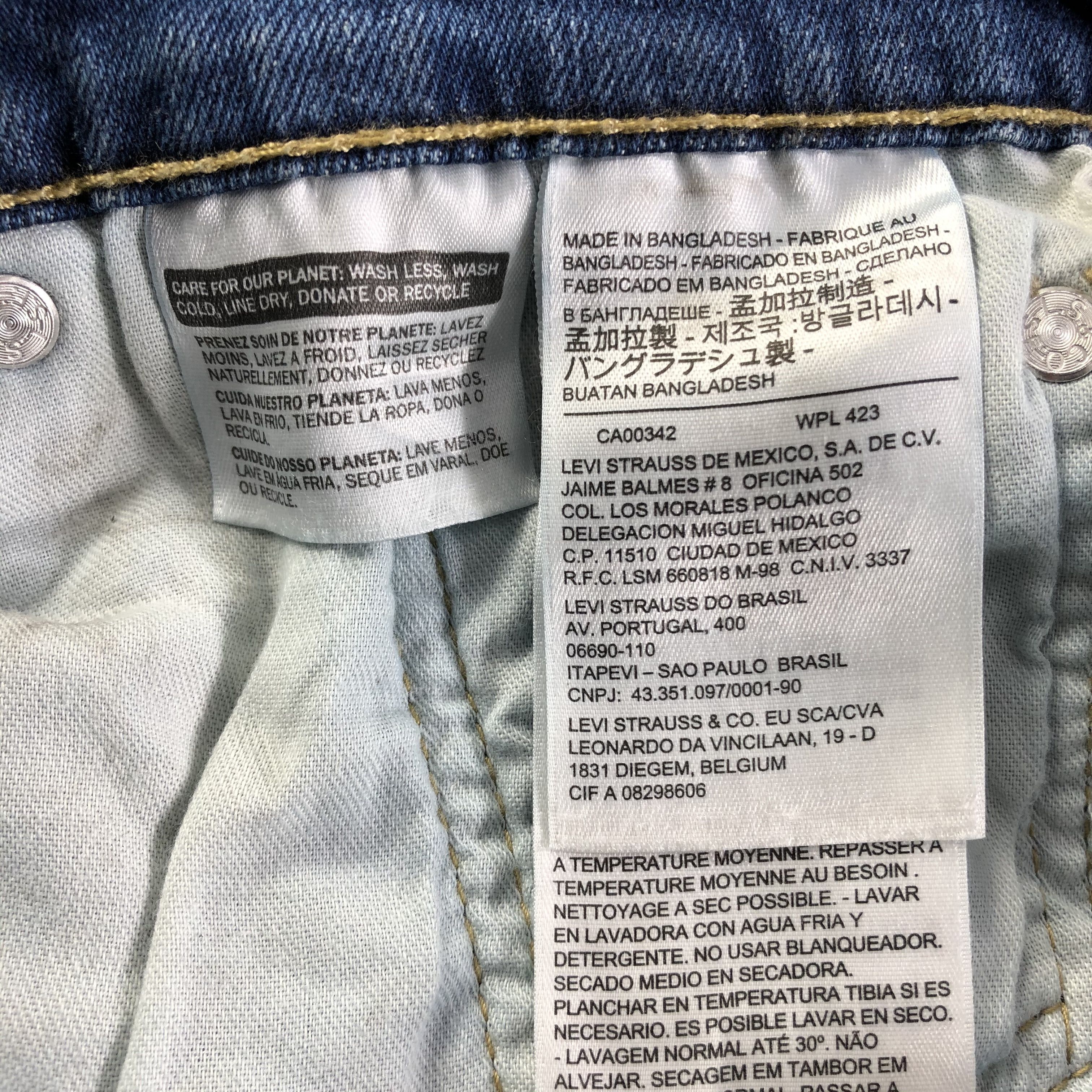 Levi's Vintage Blue Wash Levis 513 Jeans-J3510 Size 32" / US 10 / IT 46 - 9 Thumbnail
