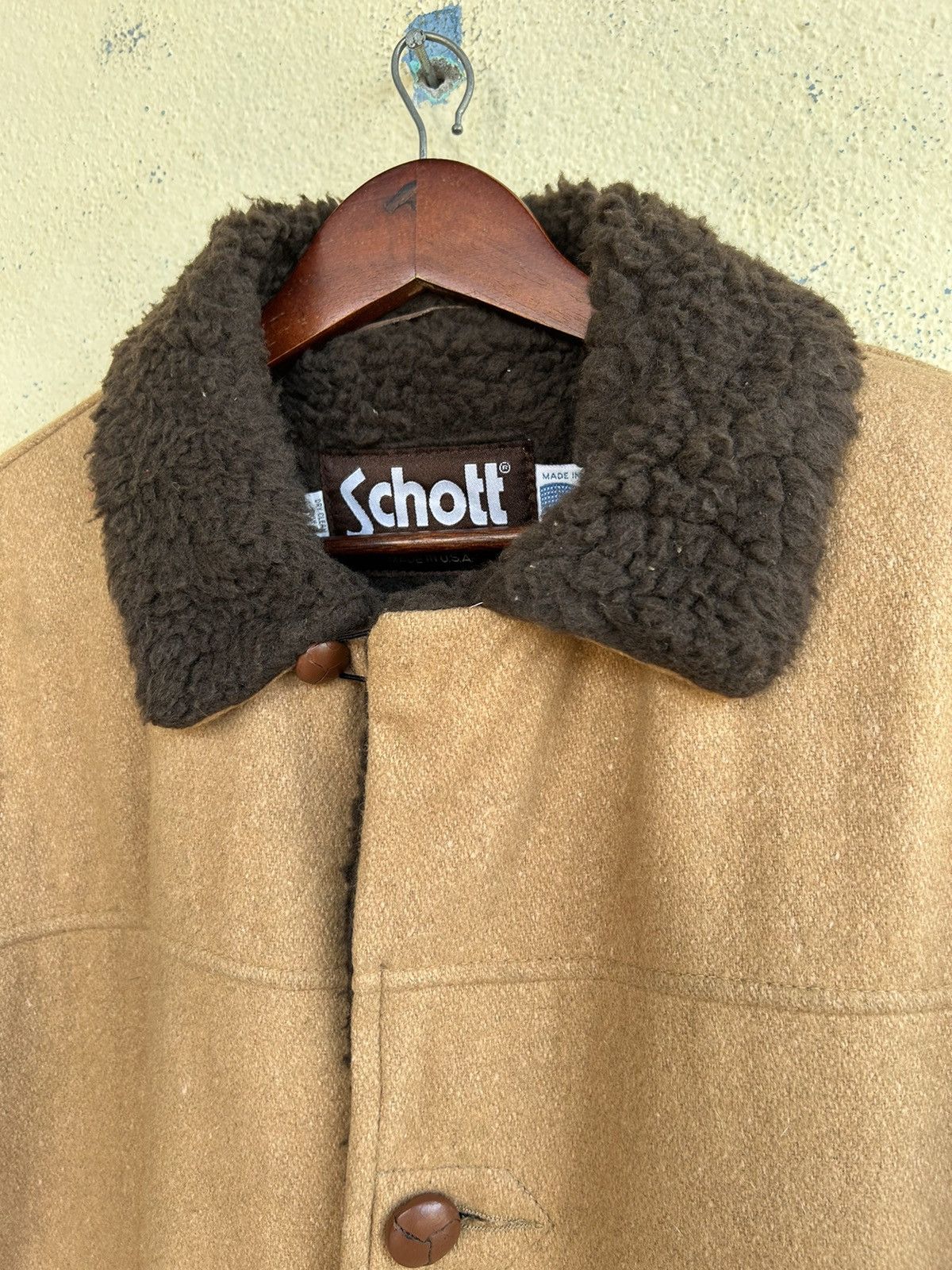 Schott × Vintage Schott NYC Wool Sherpa Jacket Size US L / EU 52-54 / 3 - 4 Thumbnail