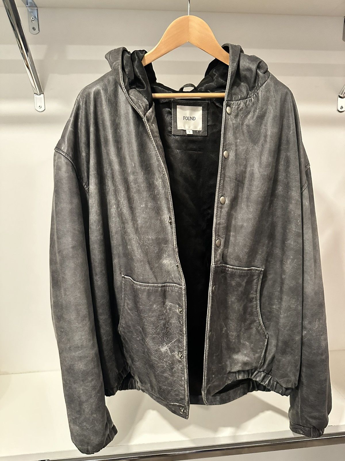 Other Found Leather Jacket Hoodie Size US L / EU 52-54 / 3 - 4 Thumbnail