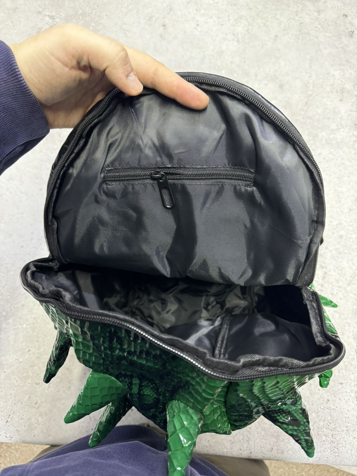 Japanese Brand Snake Leather Y2K Spike BackPack Size ONE SIZE - 4 Thumbnail