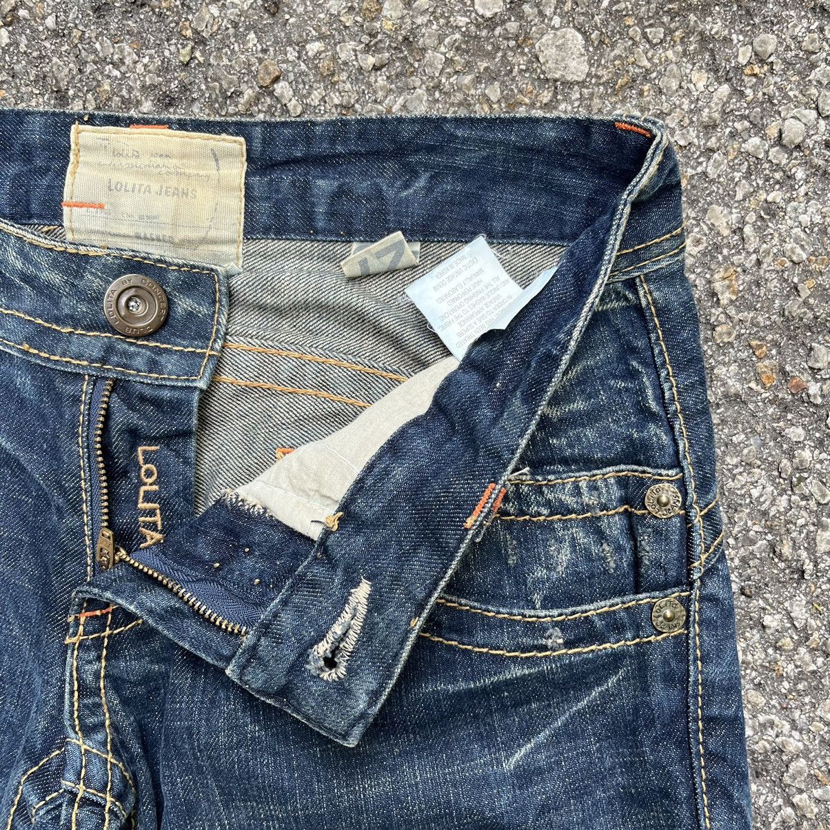 Hysteric Glamour Super Flare Vintage Exotic Denim Lolita Rusty Washed Jeans Size 27" / US 4 / IT 40 - 6 Thumbnail