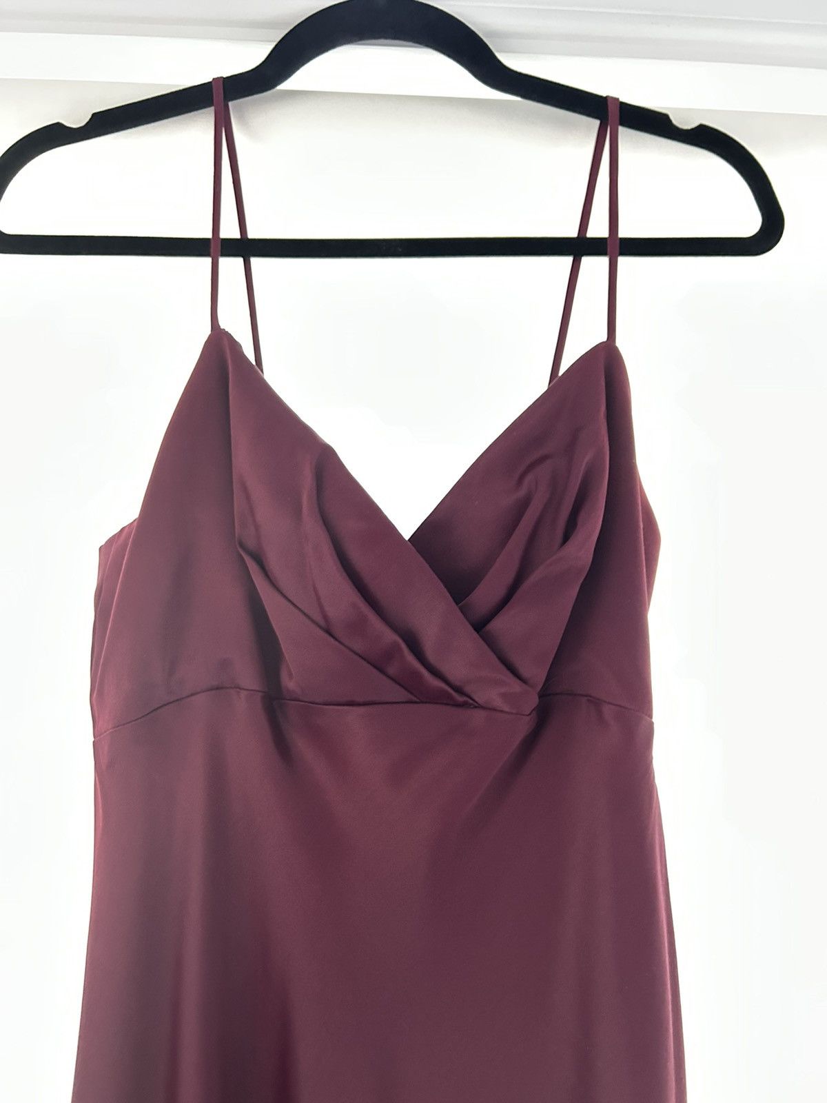 Vintage Onyx Nite Burgundy Satin Gown - Size 6 Size S / US 4 / IT 40 - 3 Thumbnail