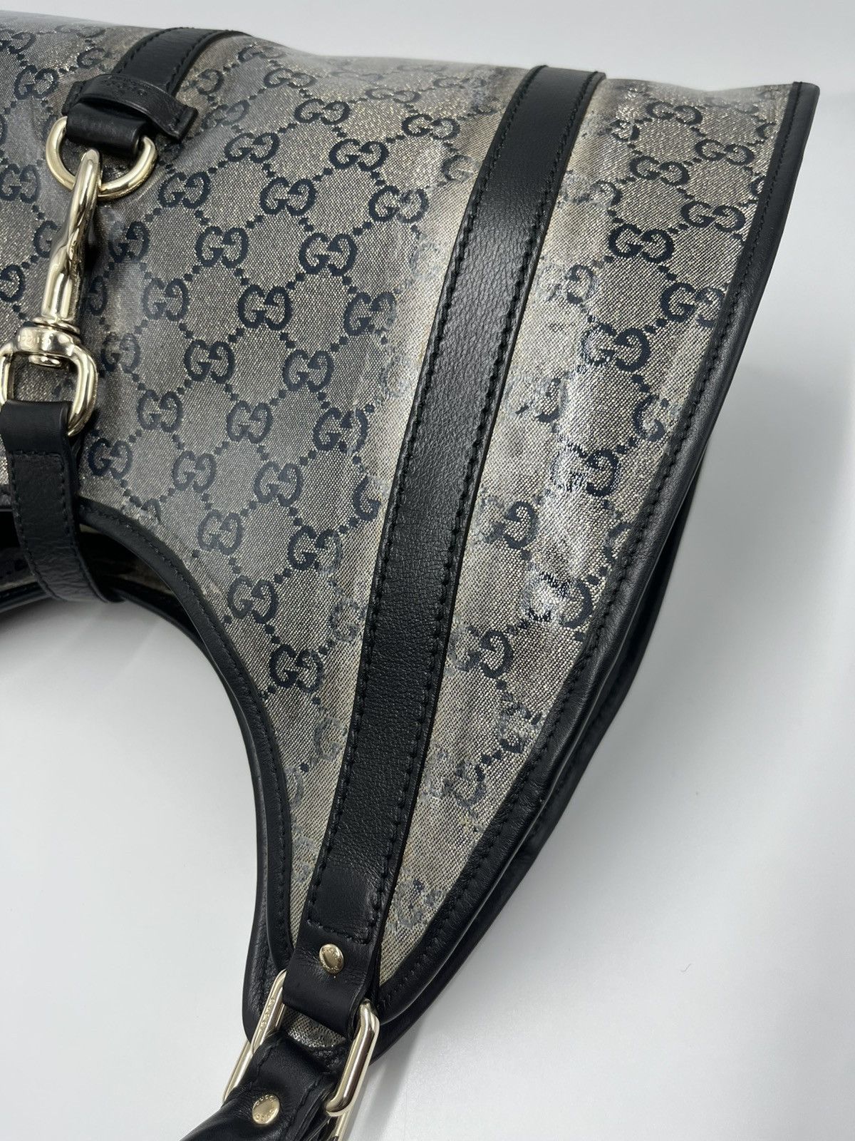 Gucci GUCCI Crystal Monogram Medium Joy Shoulder Bag Black Size ONE SIZE - 14 Thumbnail