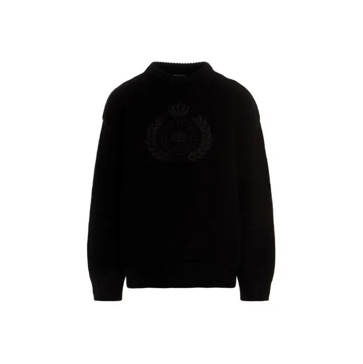 Balenciaga Balenciaga Black Logo Pullover Sweatshirt Size US M / EU 48-50 / 2 - 1 Thumbnail