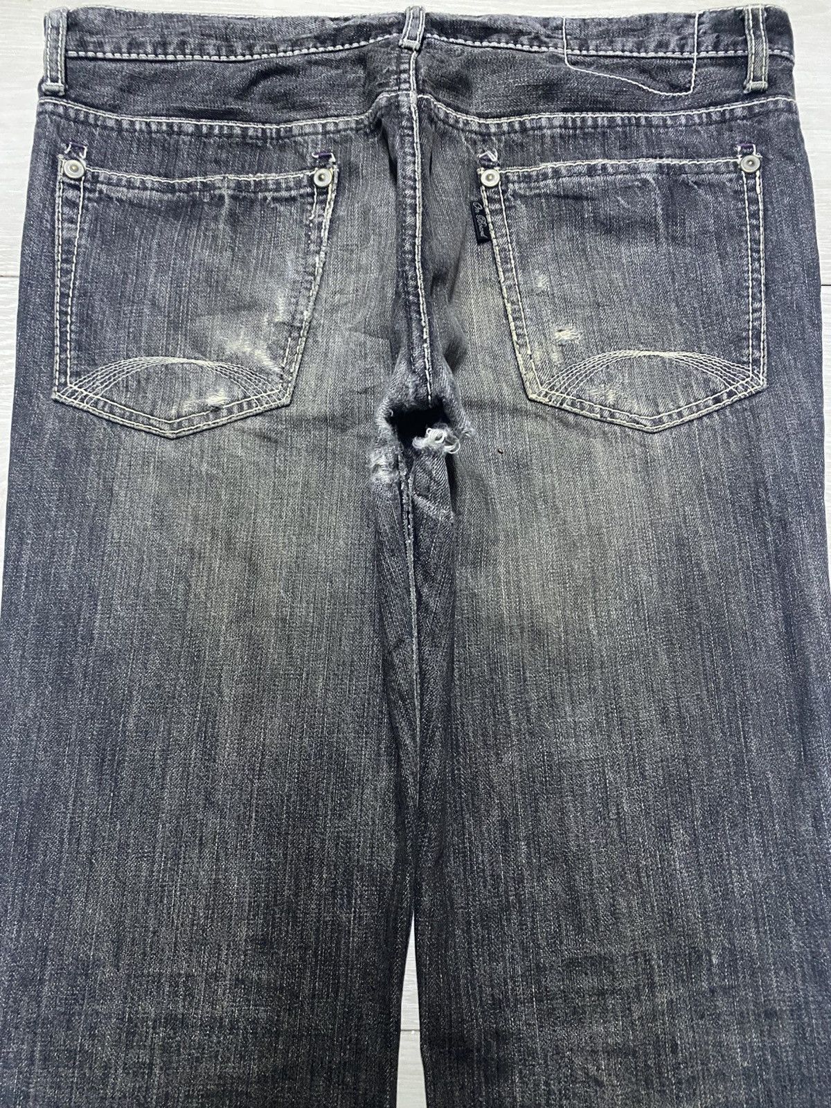 If Six Was Nine Vintage Japanese Brand On Board Patches Bootcut Flare Jeans Size US 34 / EU 50 - 4 Thumbnail