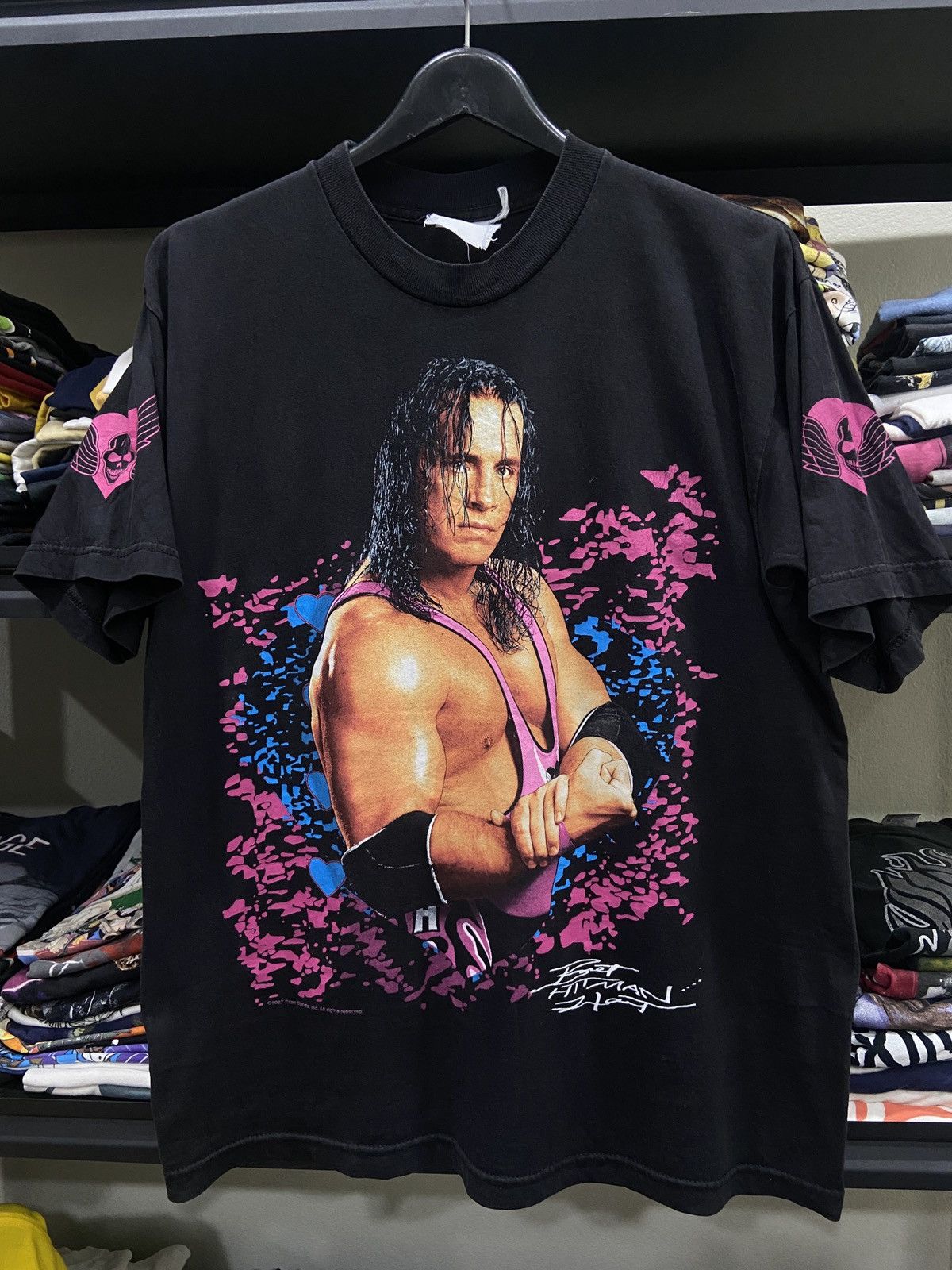 Vintage × WWE × WWF Vintage 1998s Bret ‘The Hitman’ Hart WWE Wrestling TShirt Size US L / EU 52-54 / 3 - 1 Thumbnail