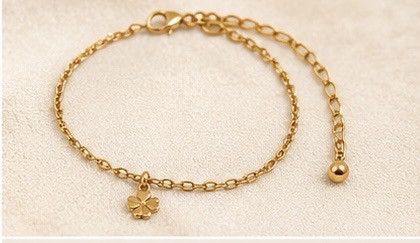 Other Elegant Gold Clover Anklet Bracelet Size ONE SIZE - 3 Thumbnail