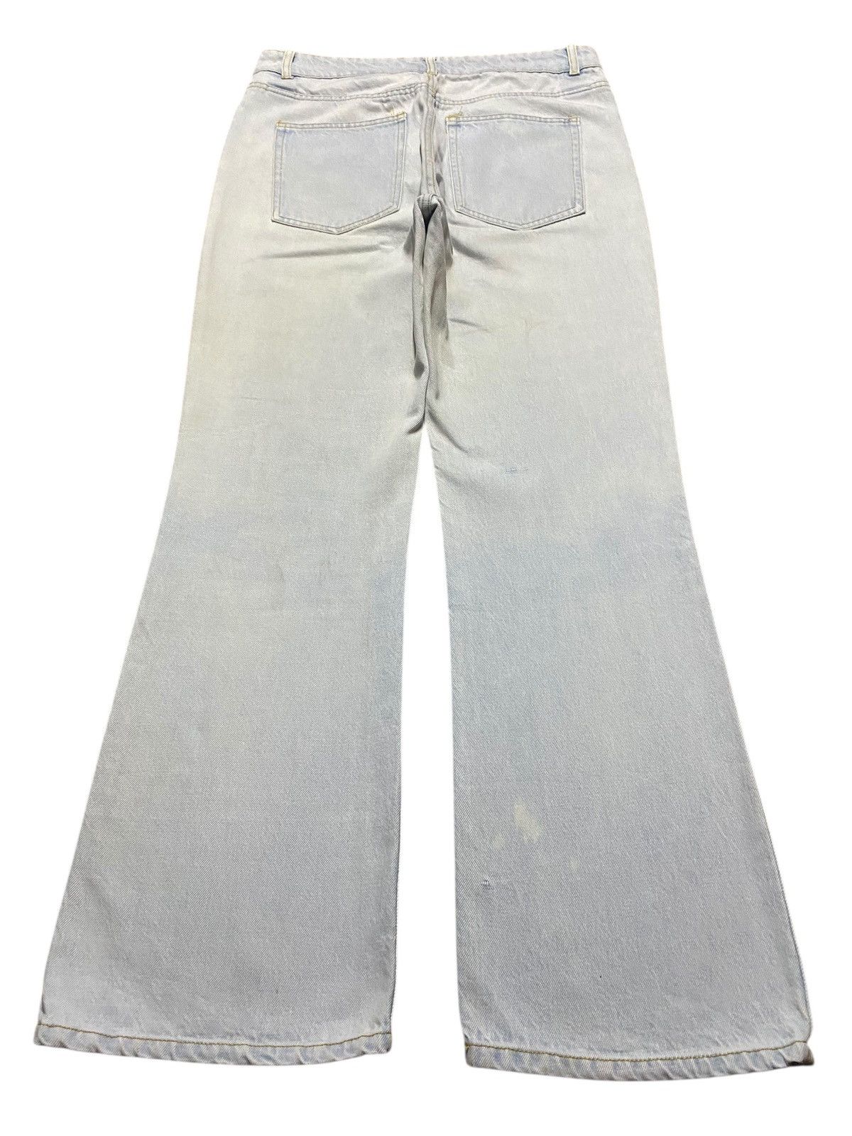 Balmain × H&M Vintage H&M Light Wash Super Wide Leg Jeans Size US 33 - 2 Thumbnail