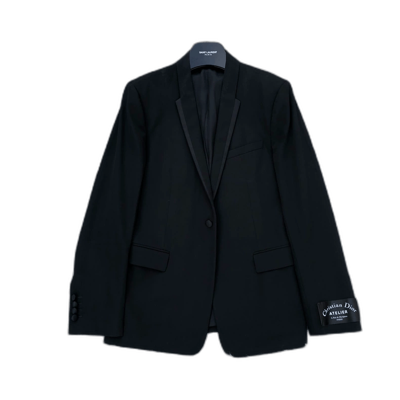 Dior × Hedi Slimane Dior Homme SS06 Tuxedo Tail Wool Blazer Jacket