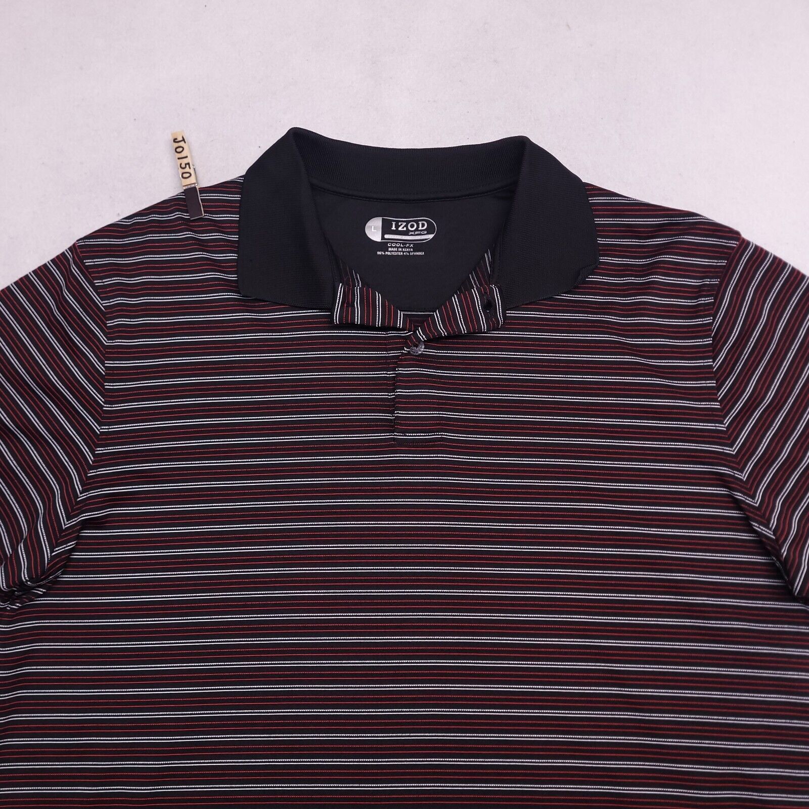 Izod IZOD Pullover Polo Shirt Adult Mens Size Large L Black Red Size US L / EU 52-54 / 3 - 1 Thumbnail
