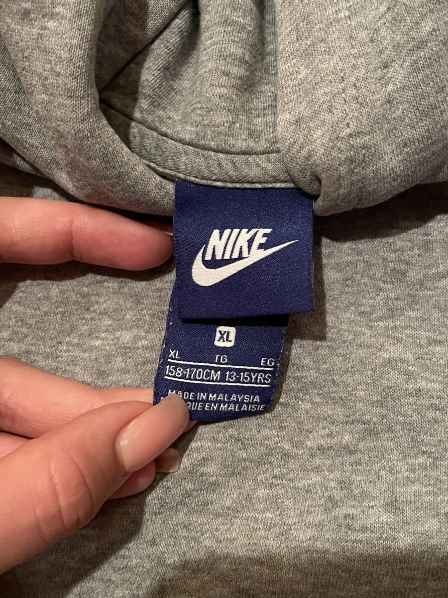 Nike × Vintage Nike Vintage Hoodie Boxy Streetwear Y2k Small Logo Drill Size US XS / EU 42 / 0 - 7 Thumbnail