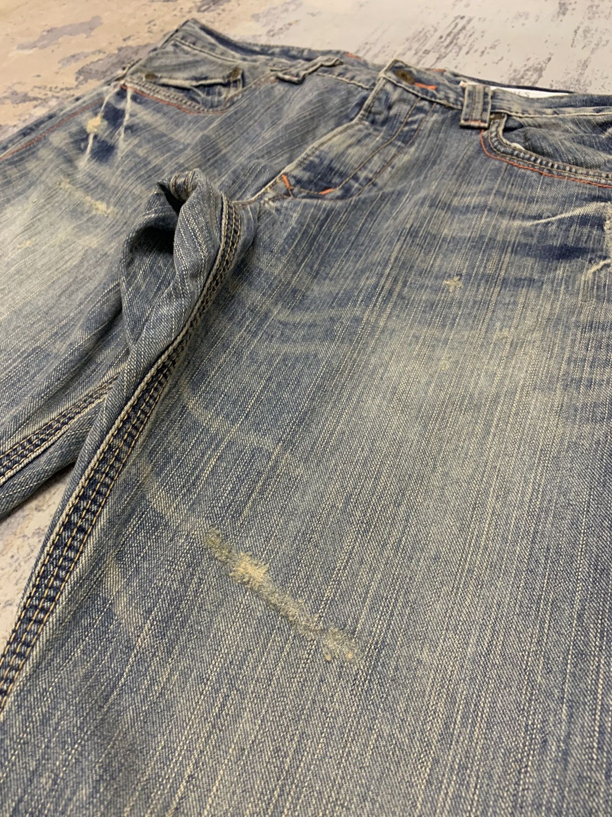 Japanese Brand Edwin XVS Buckle Back Flare Japanese Denim Archive Jeans Size US 33 - 6 Thumbnail