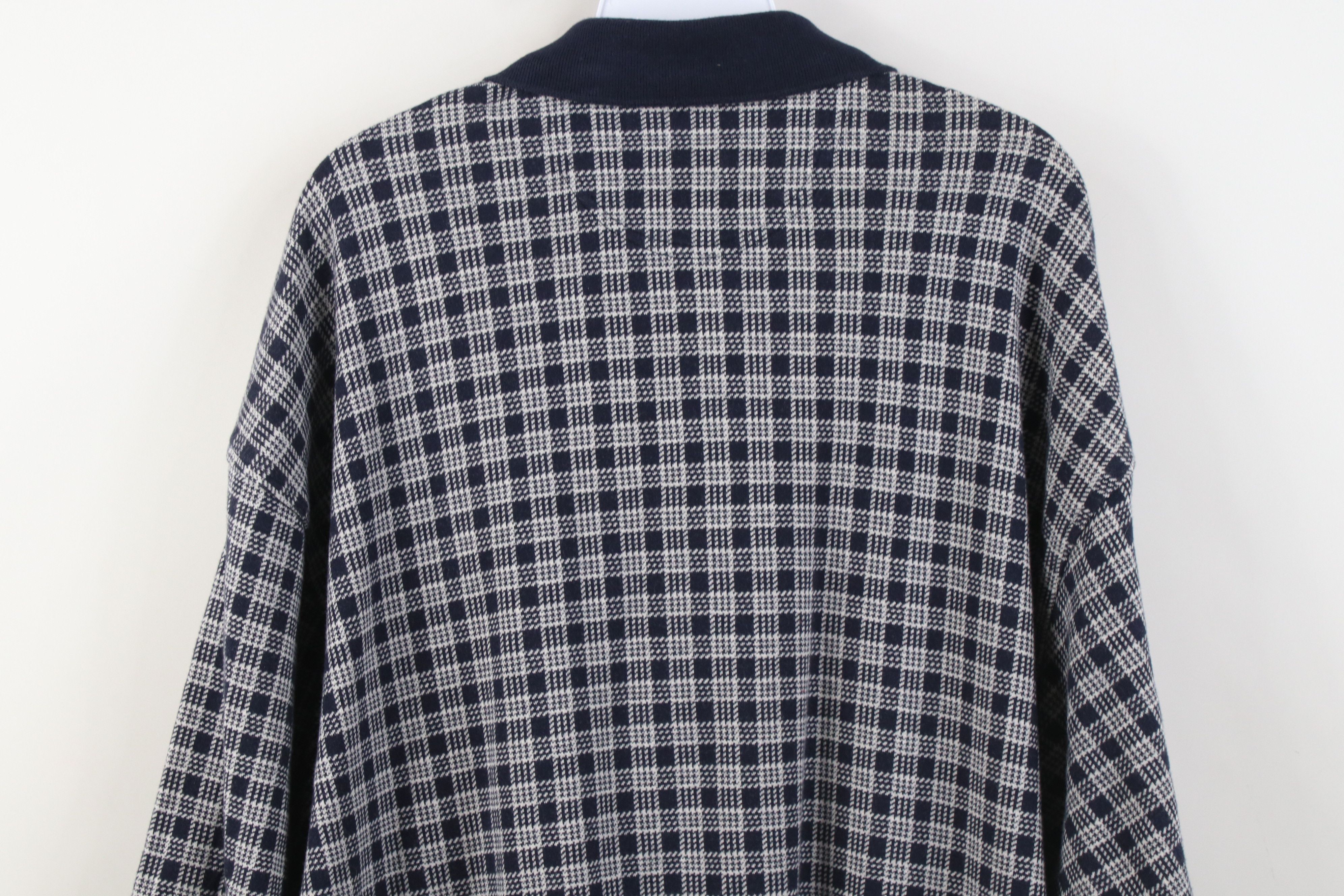 Vintage Vintage 90s Streetwear Plaid Baggy Fit Knit Golf Polo Shirt Size US XL / EU 56 / 4 - 10 Thumbnail