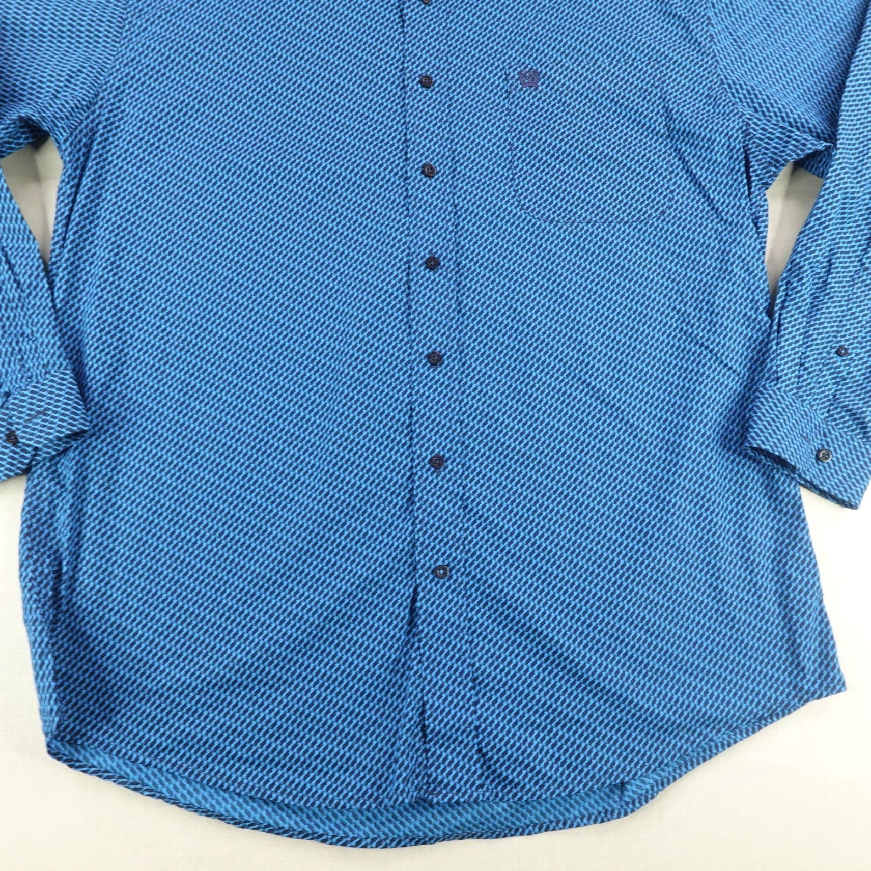 Vintage Cinch Mens Large Western Shirt Blue Geometric Cotton Long Sleeve Button-Down Rodeo Cowboy Size US L / EU 52-54 / 3 - 4 Thumbnail