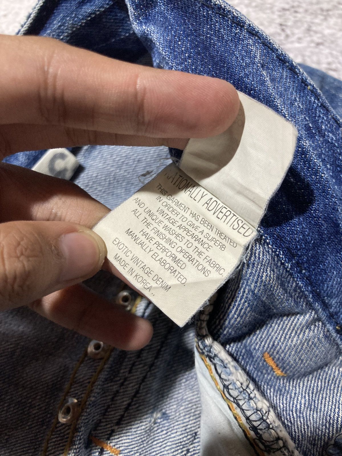 Japanese Brand 2000s Lolita Y2k Studded Faded 3/4 Jeans Pants Lgb Punk Size US 32 / EU 48 - 21 Thumbnail