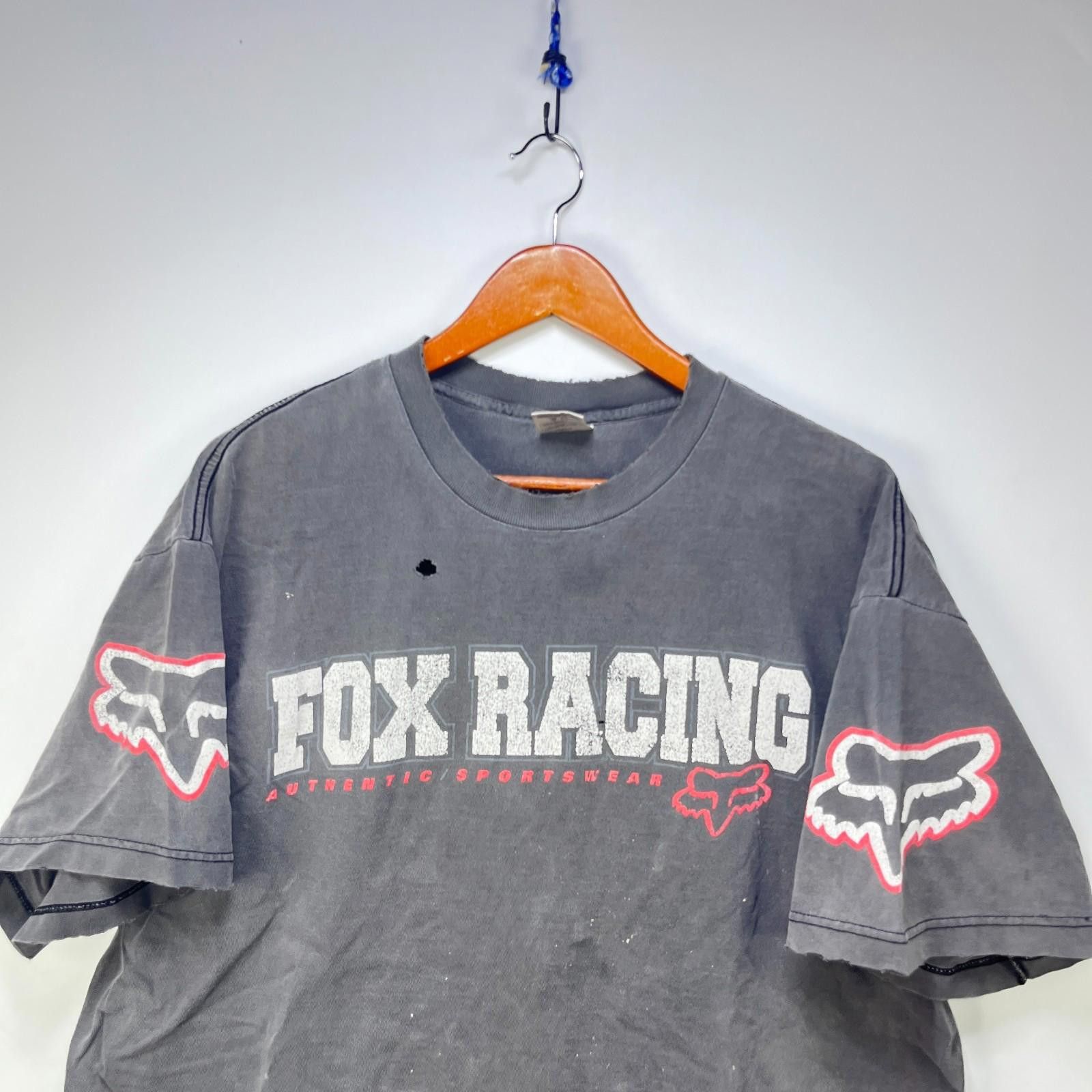 Fox Racing Vintage 90s Fox Racing Sun faded T Shirt XL Size US XL / EU 56 / 4 - 2 Thumbnail