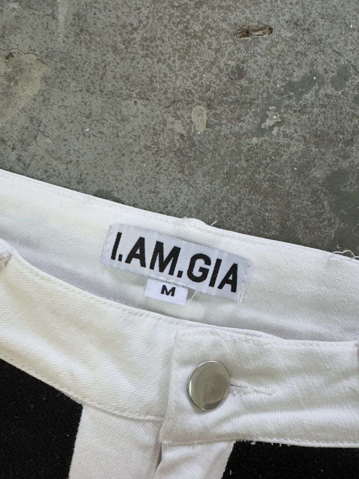 Vintage I AM GIA Flare Flame Jeans (White) Size US 28 / EU 44 - 3 Thumbnail