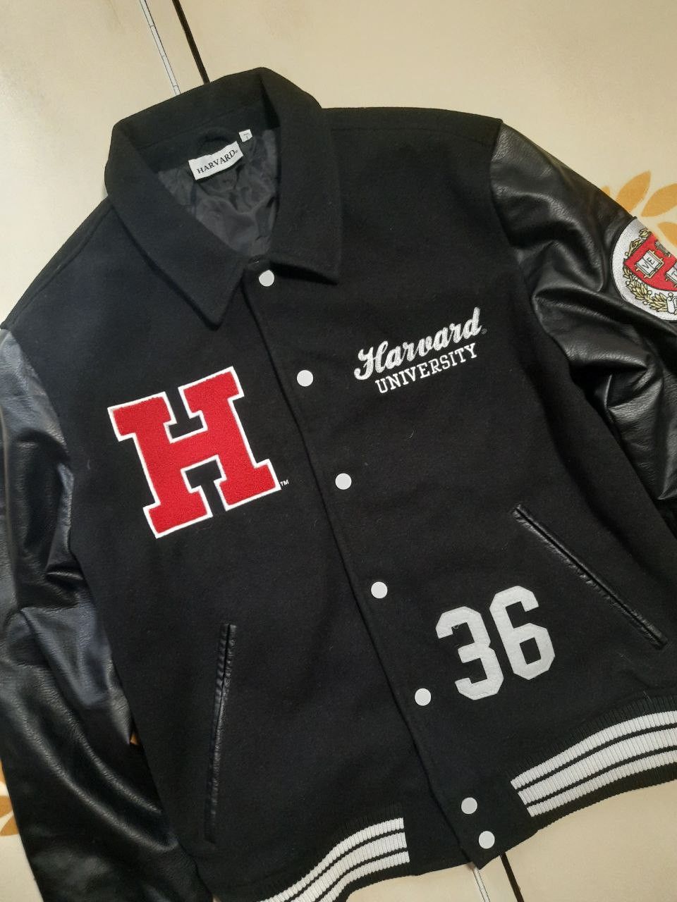 Celio Harvard University Celio Varsity Jacket Size US L / EU 52-54 / 3 - 3 Thumbnail