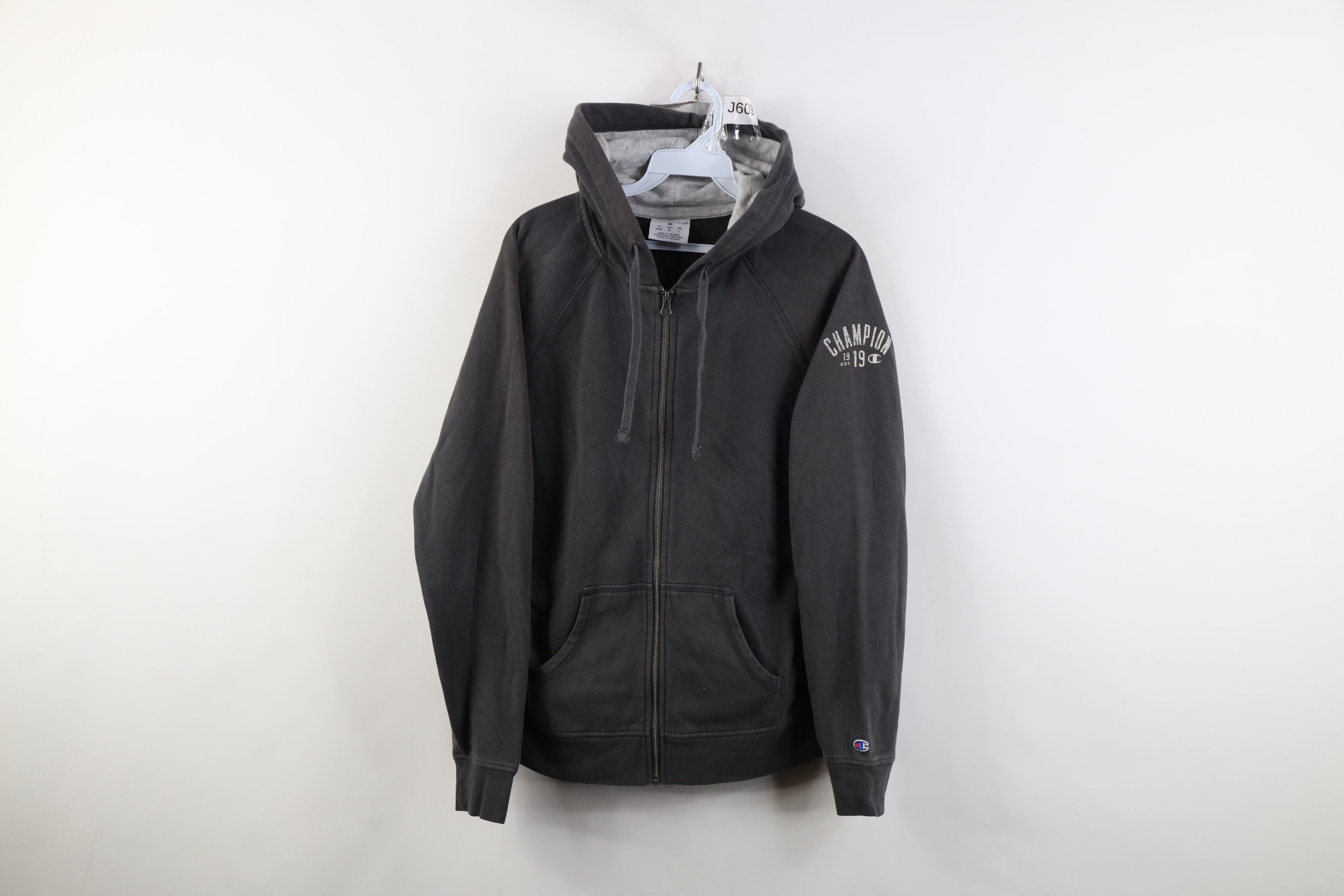Champion Vintage Y2K Champion Spell Out Full Zip Hoodie Gray Size M / US 6-8 / IT 42-44 - 1 Thumbnail