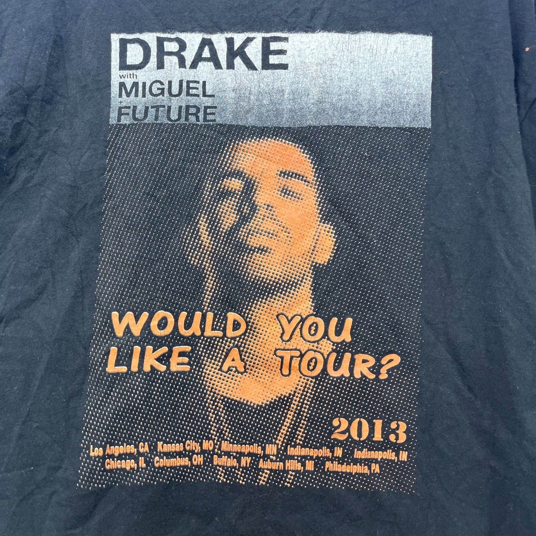Vintage VINTAGE October's Very Own Drake Would You Like A Tour 2013 Owl T Shirt XL Black Mens Shirt 2010s Size US XL / EU 56 / 4 - 5 Thumbnail