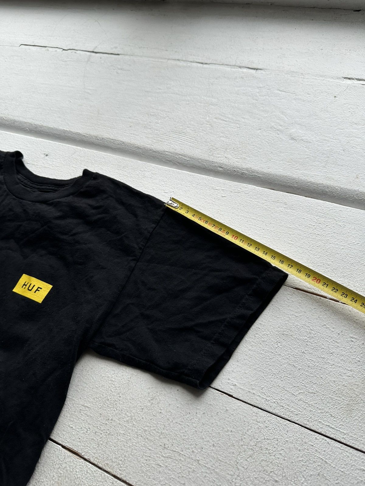 Huf × Vintage ❗️HUF vintage 90s BIG LOGO t shirt sk8 rap black Size US S / EU 44-46 / 1 - 9 Thumbnail