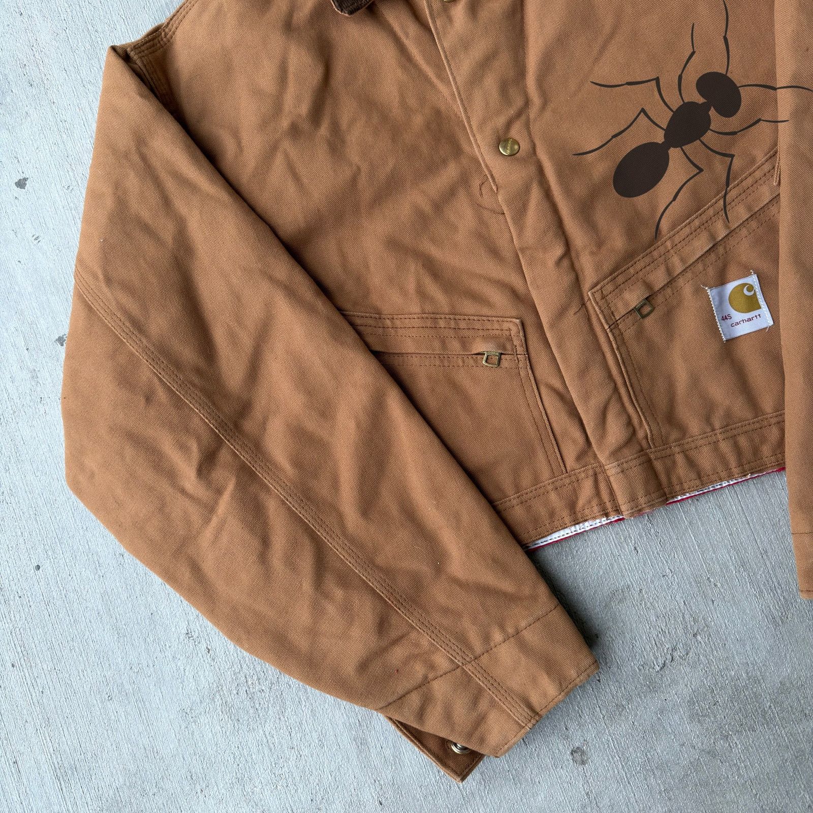 Carhartt × Vintage Carhartt brown cropped Detroit style work wear jacket Size US L / EU 52-54 / 3 - 2 Thumbnail