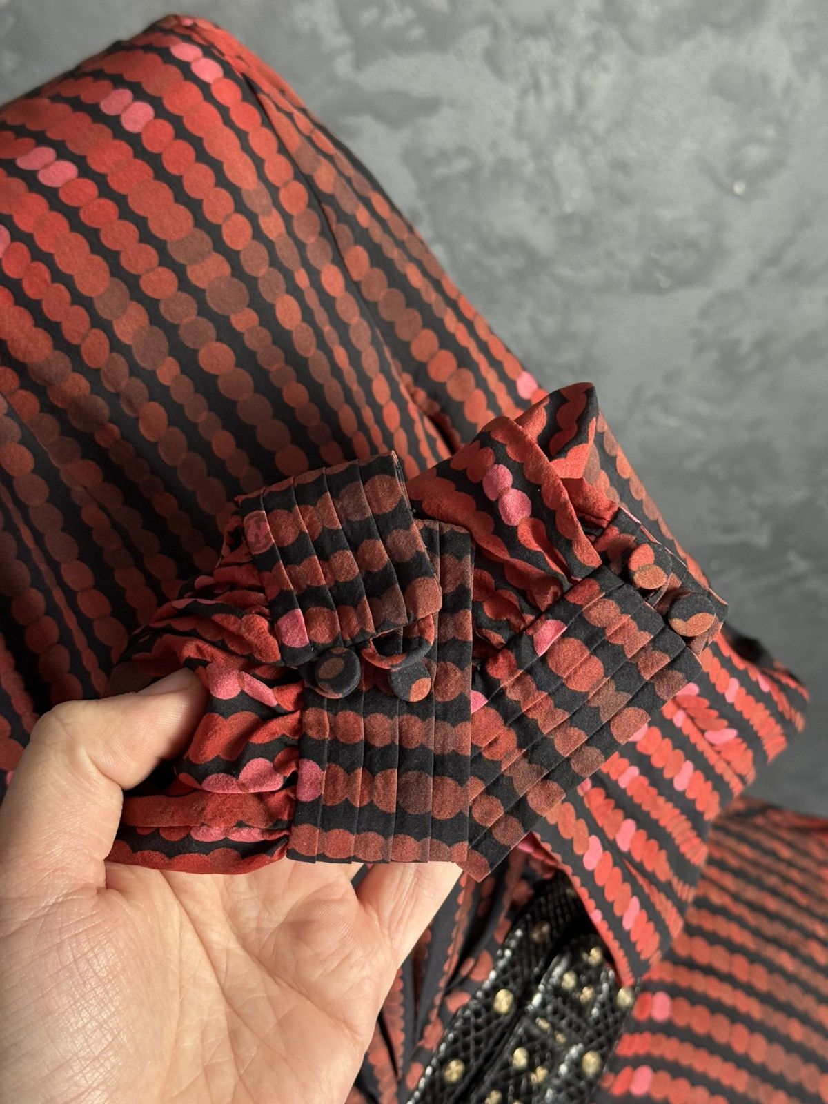 Gucci Rare! Gucci Vintage Women’s Silk Mini Dress Leather Belted Size S / US 4 / IT 40 - 11 Thumbnail