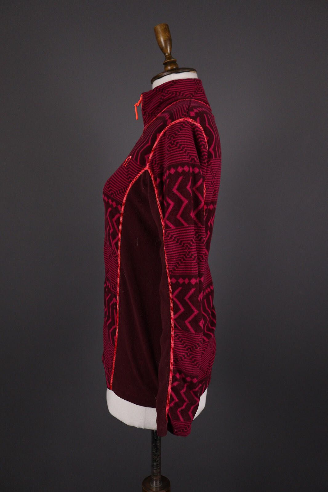 Designer Kari Traa Colorful Geometric Full Zip Fleece Jacket Size S Size L / US 10 / IT 46 - 6 Thumbnail