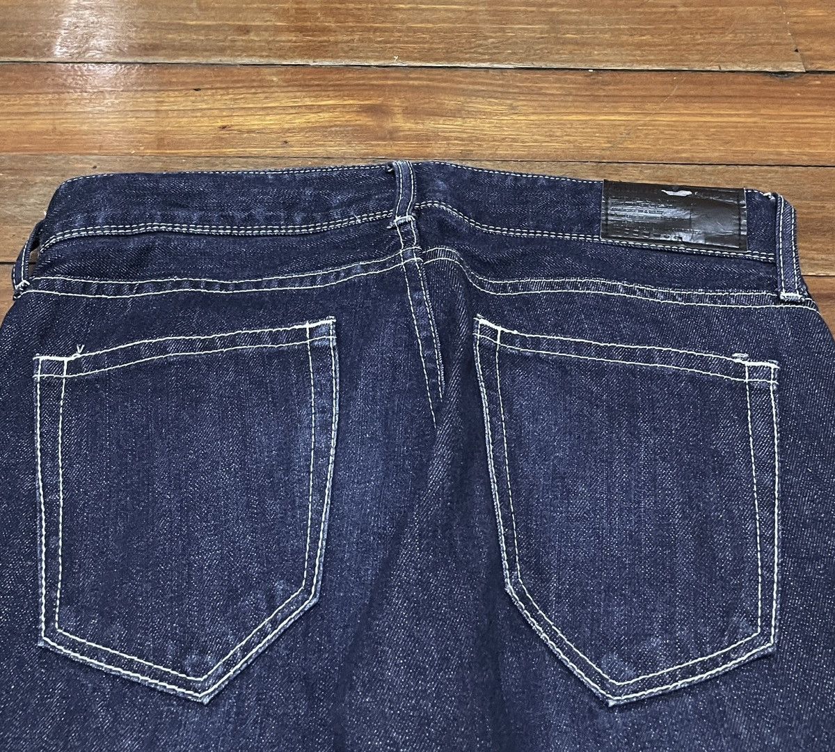 Japanese Brand × Le Grande Bleu (L.G.B.) × Murder License Rare Design Vintage Brand Murder License Flared Jeans 1990s Size US 33 - 4 Thumbnail
