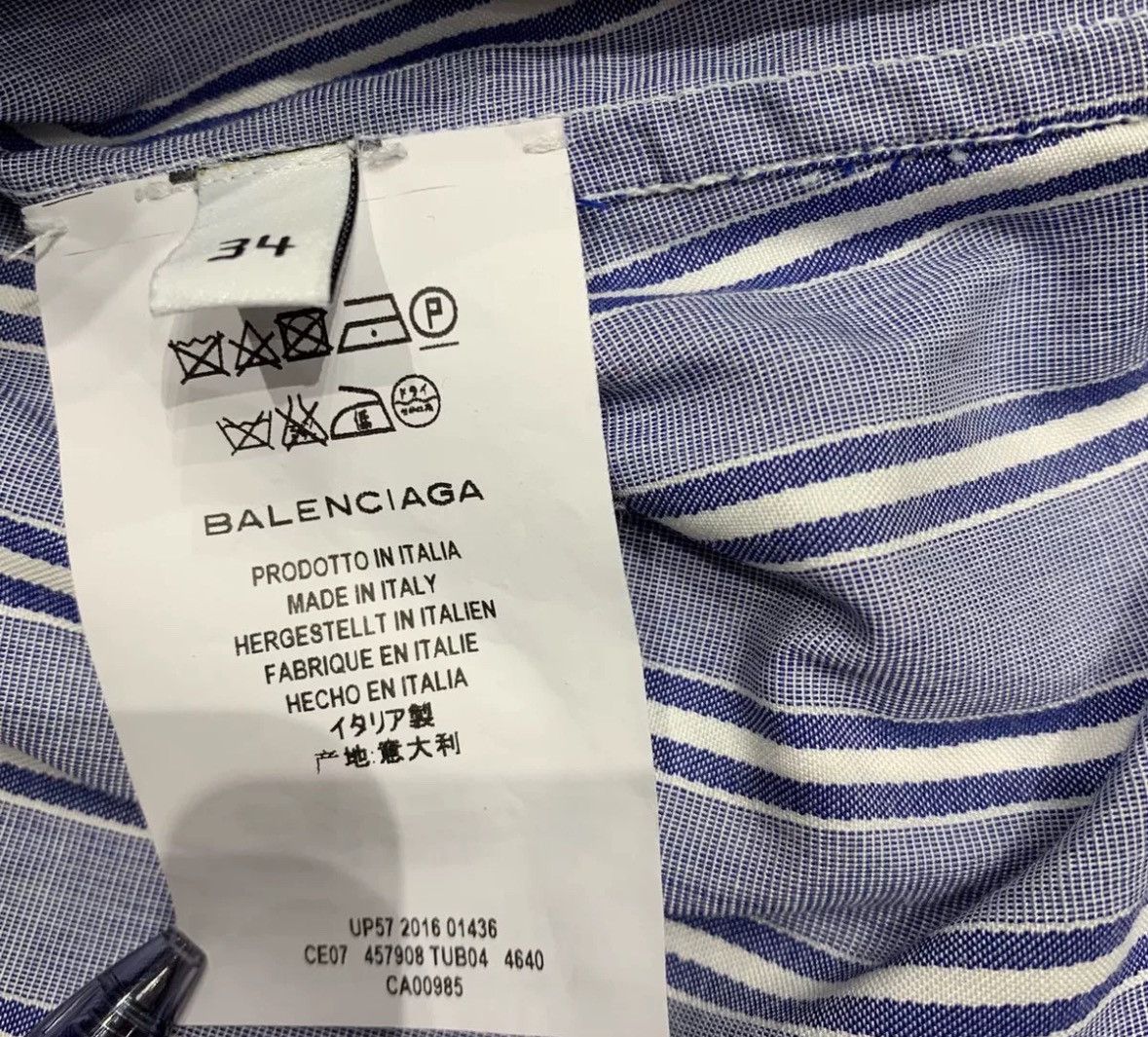 Balenciaga Balenciaga striped shirt Size US S / EU 44-46 / 1 - 5 Thumbnail