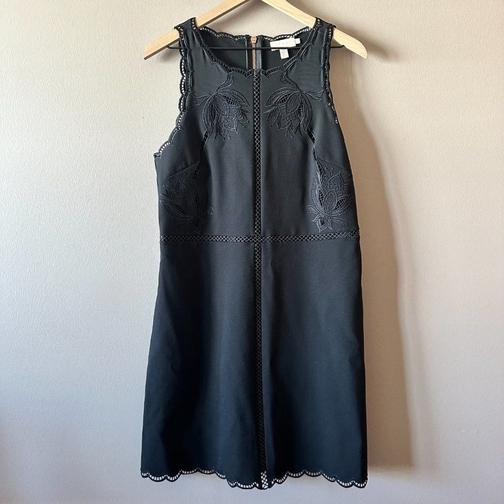 Ted Baker Women's 3 (8) Ted Baker Codi Lace Scallop Hem Black Dress F Size M / US 6-8 / IT 42-44 - 4 Thumbnail