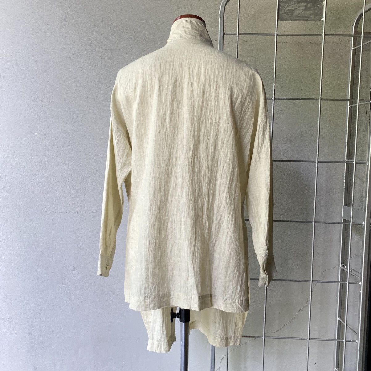 Issey Miyake ISSEY MIYAKE Permanent Ivory Long Front Shirt Size M / US 6-8 / IT 42-44 - 4 Thumbnail