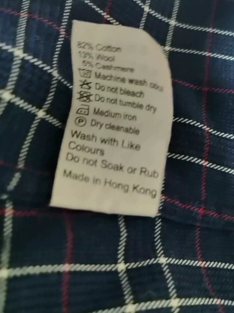 Givenchy Givenchy Men's Plaid Shirt, Size 41, Dark Blue Base with W Size US L / EU 52-54 / 3 - 2 Thumbnail
