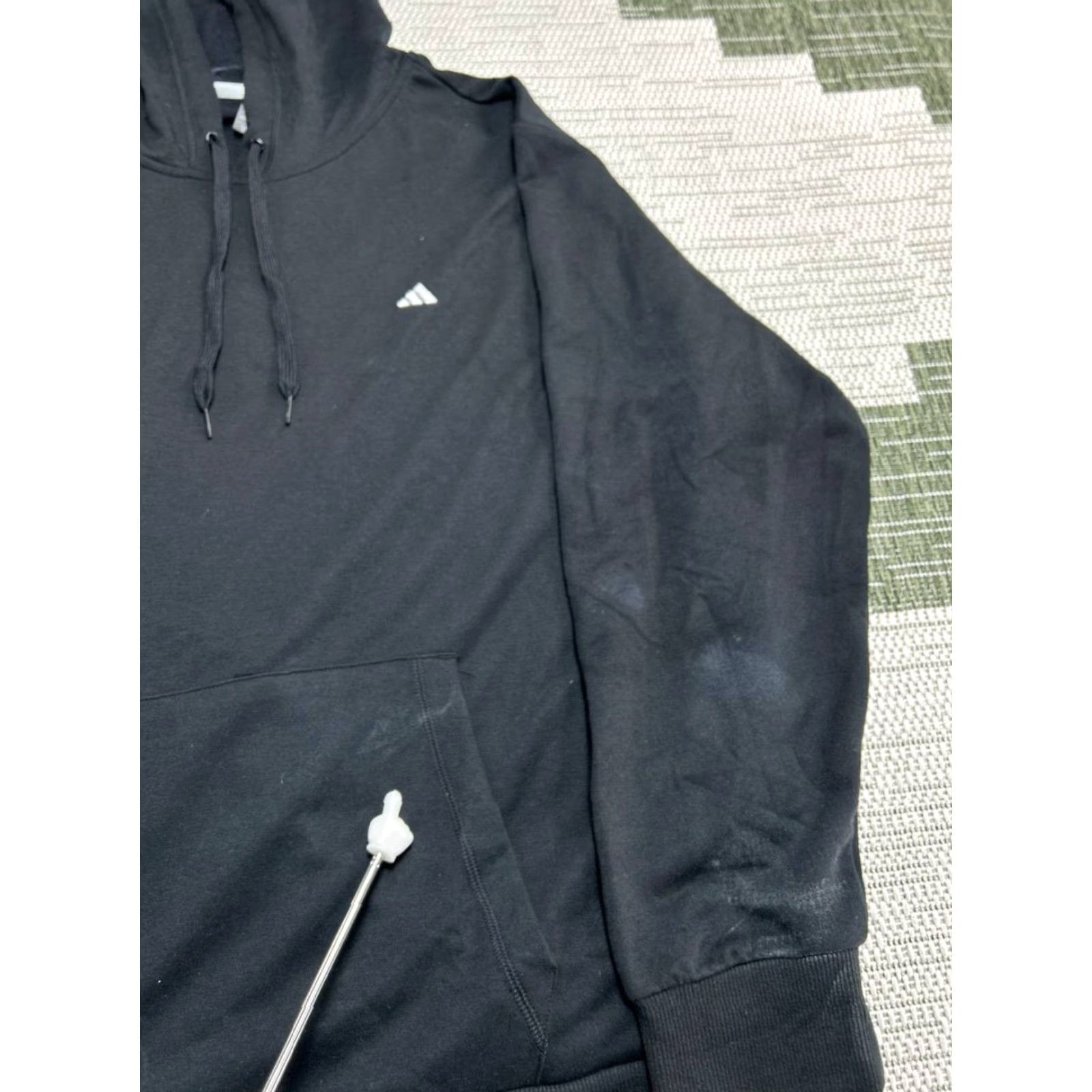 Adidas Adidas Essentials Hoodie Mens XXL Black Logo Cotton Fleece Lined Hooded Pullover Size US XXL / EU 58 / 5 - 5 Thumbnail