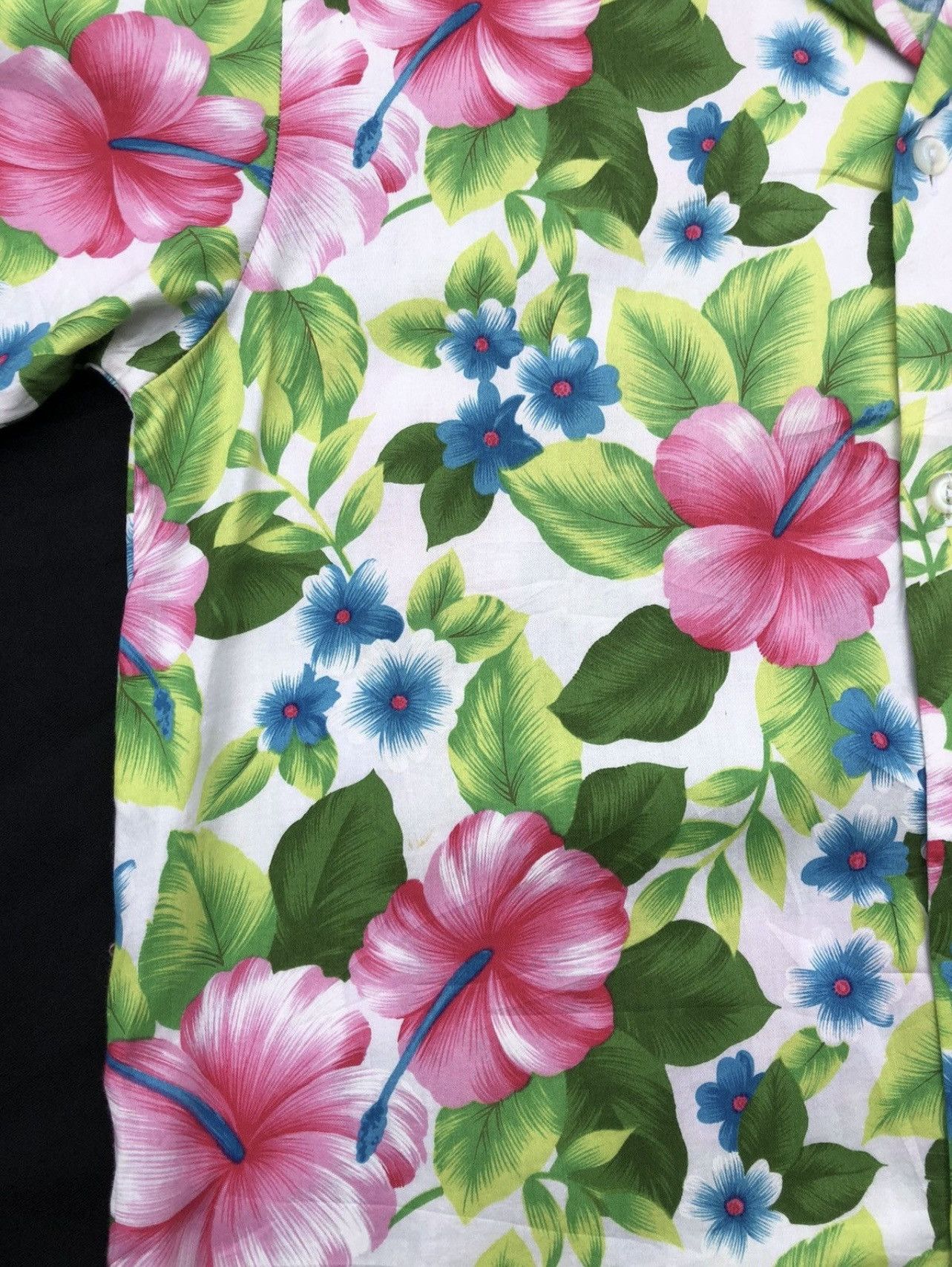 Japanese Brand Vintage 80s Guppy Okinawa Hibiscus Hawaiian Shirt Size US M / EU 48-50 / 2 - 7 Thumbnail