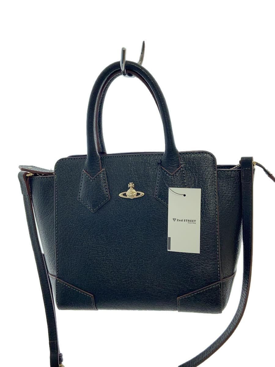 image of Vivienne Westwood Executive Leather Handbag in Black, Women's