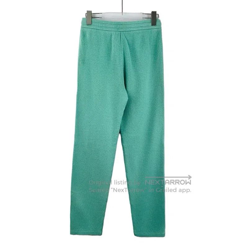 Loro Piana Loro Piana size M Green Cotton Drawstring Casual Knit Trous Size 23" - 2 Thumbnail