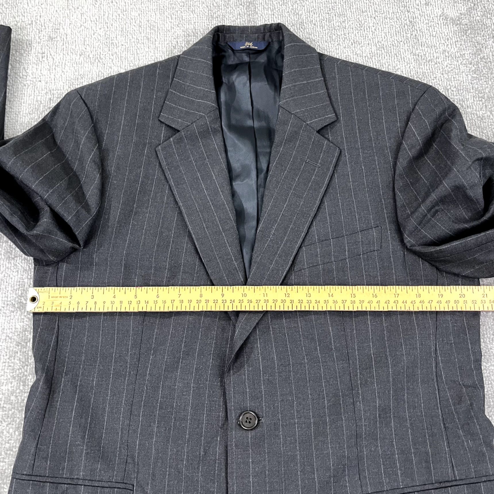 Brooks Brothers BROOKS BROTHERS Blazer Mens 40R Gray Stripe 346 Stretch Sport Coat Wool 2 Button Blazer Size 40R - 6 Thumbnail